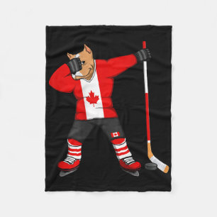 Dabbing Pitbull Kanada Eishockeyliebhaber Jersey G Fleecedecke