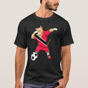 Dabbing Pitbull Trinidad und Tobago Fußballfans Fo T-Shirt