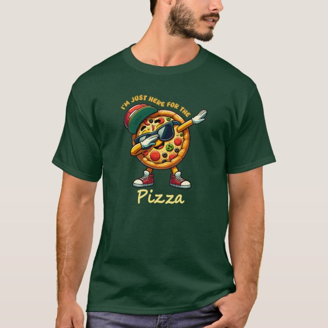 Dabbing Pizza Design T-Shirt (Vorderseite)