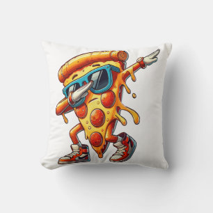 Dabbing Pizza Slice Fun Grafisches T-Shirt für Foo Kissen