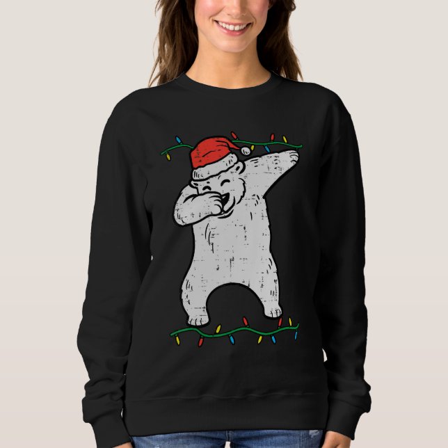 Dabbing Polar Bear Dab Xmas Christmas Boys Kids Gi Sweatshirt (Vorderseite)