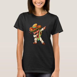 Dabbing Poncho Cinco De Mayo Mexican Sombrero Fest T-Shirt