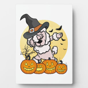 Dabbing-Pudel-Halloween Fotoplatte