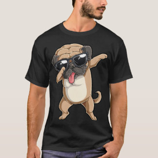 Dabbing Pug T Jungen Mädchen Dab Dance Hund Welpe T-Shirt