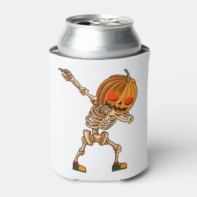 Dabbing Pumpkin - Beängstigendes Skelettkostüm - H Dosenkühler (Kanne Vorderseite)