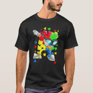 Dabbing-Puzzleteil-Sonnenbrille Autismus-Bewusstse T-Shirt