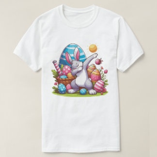 Dabbing Rabbit Bunny Easter Day Boys Girls Geschen T-Shirt