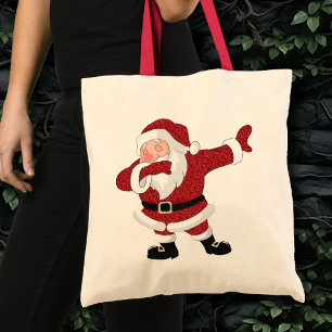 Dabbing Red Santa Claus   Fun Holiday XMAS Spaß Tragetasche