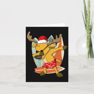 Dabbing-Rentier-Weihnachten-im-Sommer-Party-boy-we Karte