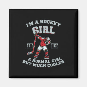 Dabbing Retro-Eishockey-Mädchen - Eishockey  Magnet