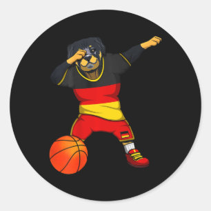 Dabbing Rottweiler Deutschland Jersey Deutsche Ske Runder Aufkleber