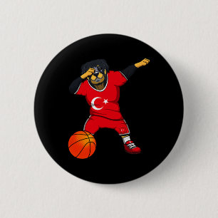 Dabbing Rottweiler Truthahn Jersey Türkische Sketl Button