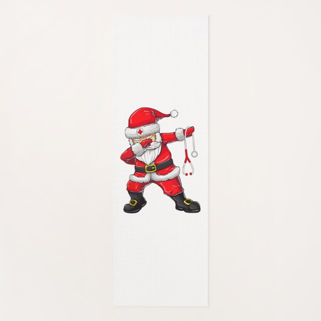 Dabbing Santa Christmas Scrub Yogamatte (Vorderseite)