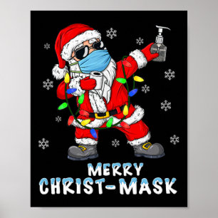 Dabbing Santa Claus Frohe Weihnachten Weihnachten Poster