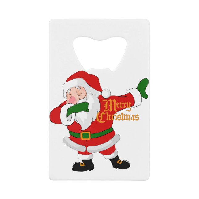 Dabbing-Santa-Claus Geldbeutel Flaschenöffner (Vorderseite)