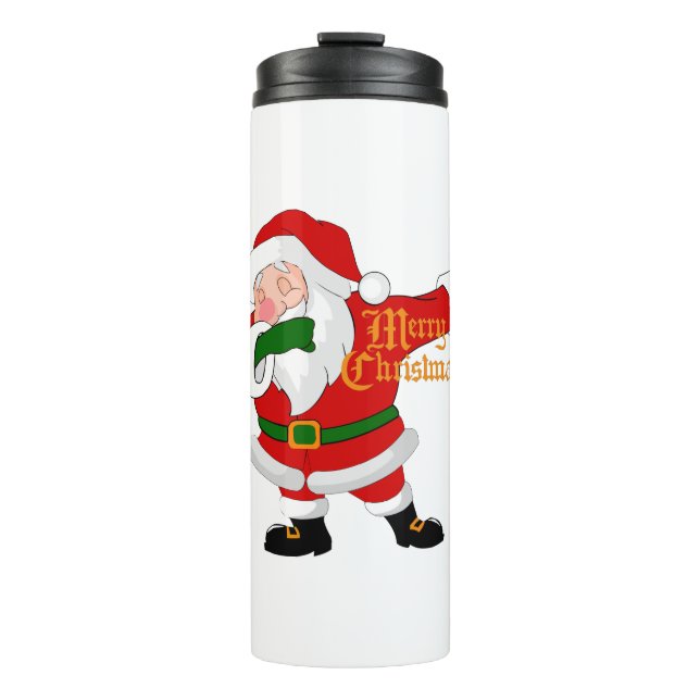 Dabbing-Santa-Claus Thermosbecher (Vorderseite)