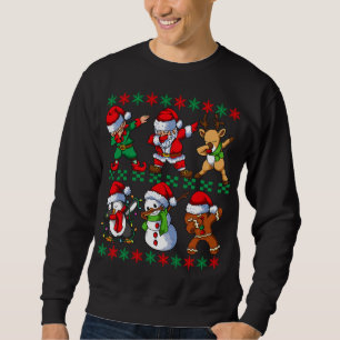 Dabbing Santa Elf Friends Weihnachten Sweatshirt