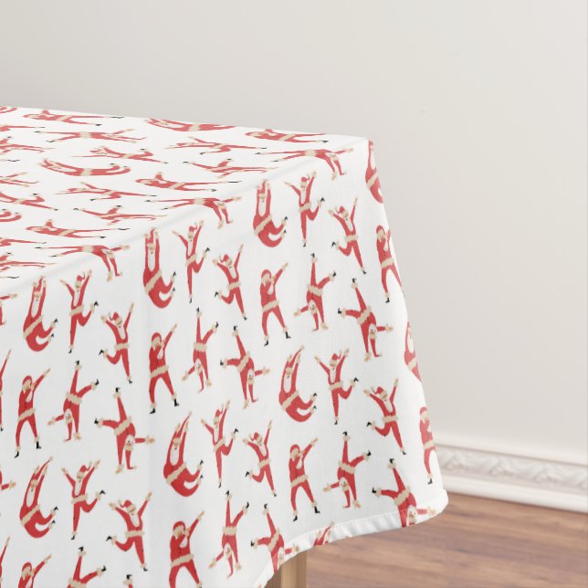 Dabbing Santa Fun Weihnachtsmuster Tischdecke (Beispiel)