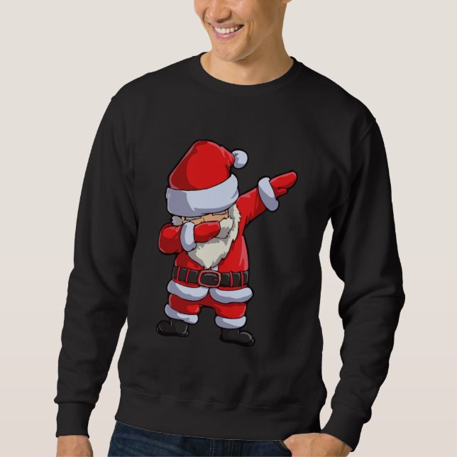 Dabbing Santa, Funny Christmas Sweatshirt (Vorderseite)