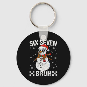 Dabbing Santa Schneemann 6 7 Meme Weihnachten Sech Schlüsselanhänger