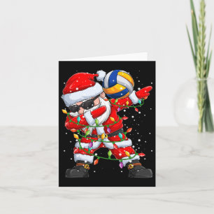 Dabbing Santa Volleyball Weihnachtsbeleuchtung Paj Karte
