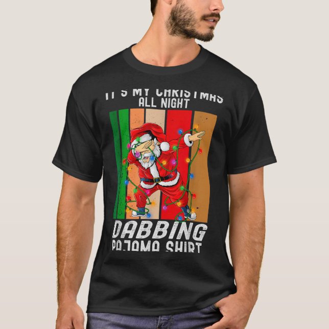 Dabbing Santaclaus All Christmas Night Dab Dance  T-Shirt (Vorderseite)