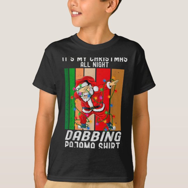 Dabbing Santaclaus All Christmas Night Dab Dance  T-Shirt (Vorderseite)