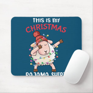 Dabbing Schaf Das ist mein Weihnachts-Pyjama Xmas Mousepad