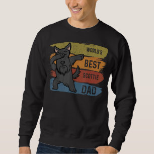 Dabbing Scottish Terrier Vater Dab for Kids Men Sweatshirt