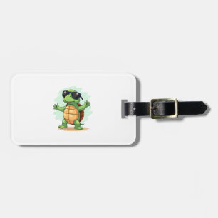Dabbing Sea Turtle Animal Lover Rettete die Schild Gepäckanhänger