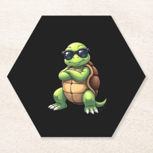 Dabbing Sea Turtle Animal Lover Rettete die Schild Untersetzer