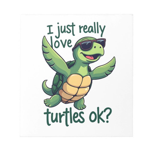 Dabbing Sea Turtle I Just Really Love Turtles Ok_  Notizblock (Vorderseite)