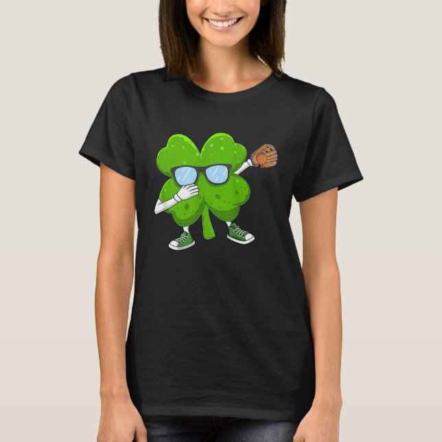 Dabbing Shamrock cricket St Patricks Day Men Women T-Shirt (Vorderseite)