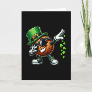 Dabbing Shamrock Skelett Lustiger St. Patrick's Da Karte