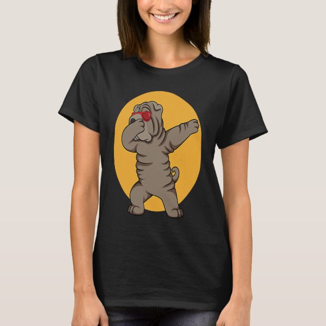 Dabbing Shar Pei  1 T-Shirt (Vorderseite)