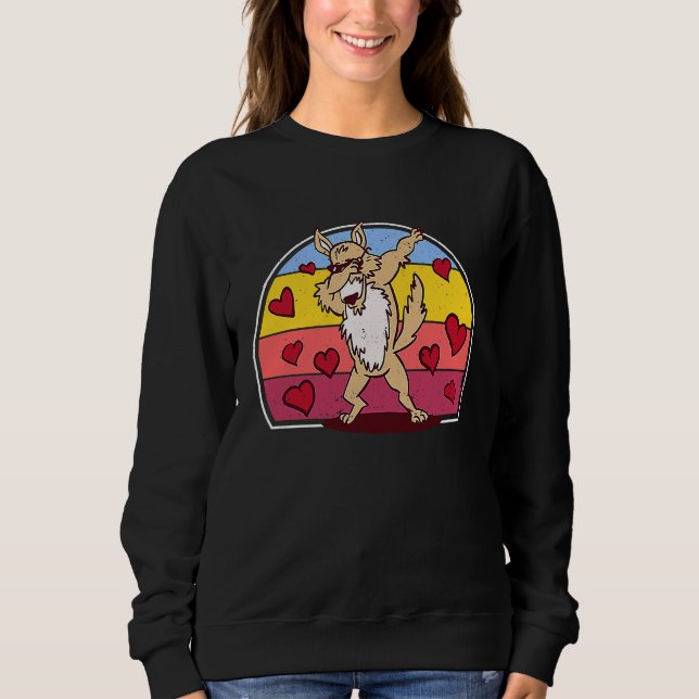 Dabbing Siberian Husky Heart Valentine's Day Dab D Sweatshirt (Vorderseite)