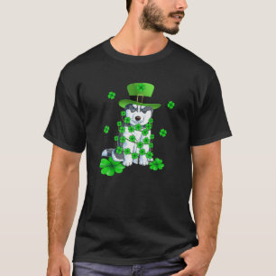 Dabbing Siberischer Husky St Patrick's Day T-Shirt