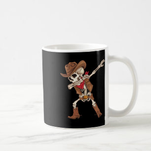 Dabbing Skeleton Cowboy Halloween Kostümjunge Männ Kaffeetasse