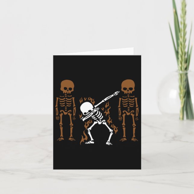 Dabbing Skeleton Dab Dance Halloween-Geschenk Karte (Vorderseite)