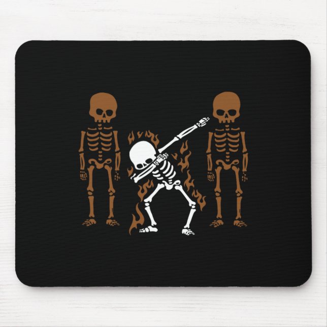 Dabbing Skeleton Dab Dance Halloween-Geschenk Mousepad (Vorne)