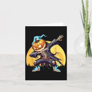 Dabbing Skeleton Headless Pumpkin Dab Dance Boys H Karte