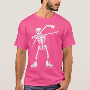 Dabbing Skeleton Hockey Dance Halloween T-Shirt