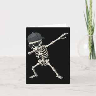 Dabbing Skeleton Pirate Halloween Kids Piratenflag Karte