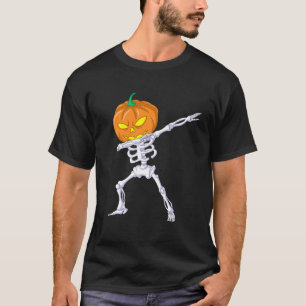 Dabbing Skeleton Pumpkin T-Shirt