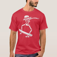 Dabbing Skeleton Skateboard Costume Funny Hallowee