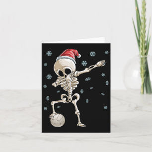 Dabbing Skeleton Volleyball Weihnachtszeit Weihnac Karte