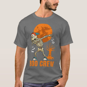 Dabbing Skelett, Halloween, Orange Moon, Boo-Crew T-Shirt