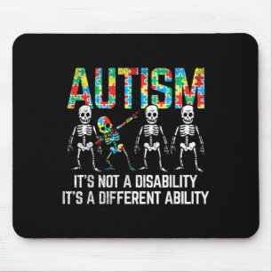 Dabbing Skelett Keine Behinderung Autismus-Bewusst Mousepad