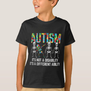 Dabbing Skelett Keine Behinderung Autismus-Bewusst T-Shirt