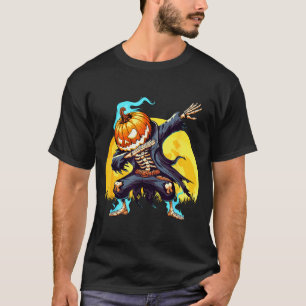 Dabbing-Skelett Kopfloser Kürbis Dab-Tanz Jungen H T-Shirt